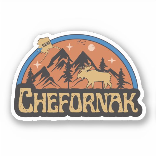 Autocollant Chefornak, Alaska (Devant)
