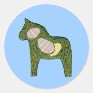 Autocollant Cheval de Pâques Dala