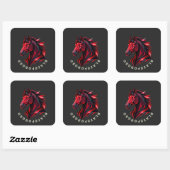 Autocollant Cheval Rouge BlazeForge (Feuille)