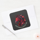 Autocollant Cheval Rouge BlazeForge (Enveloppe)