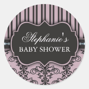 Autocollant chic de faveur de baby shower de