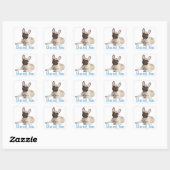 Autocollant Chien Chien Chien Chien Chien Merci (Feuille)