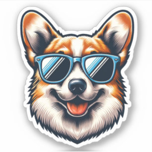 Autocollant Chien Corgi