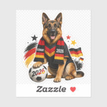 Autocollant Chien Football 2026