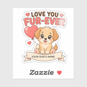 Autocollant Chien Personnalisé Amour Vous Pour Tou