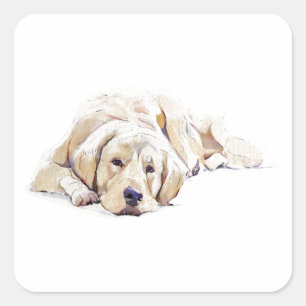 Autocollant Chien Retriever Doré - Cadeau pour Mam