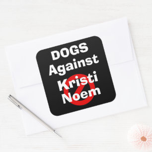 Autocollant Chiens Contre Kristi Noem