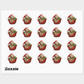 Autocollant chiot Cockapoo Noël (Feuille)