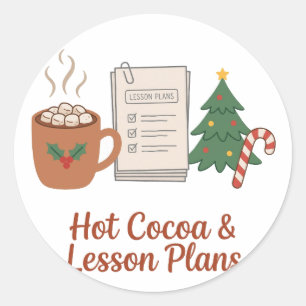 Autocollant Chocolat Chaud & Plans de Cours