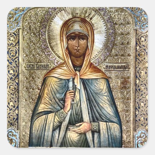 Autocollant chrétien orthodoxe Marie-Madeleine (Devant)