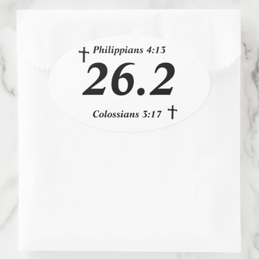 Autocollant Christian 26.2 (Sac)