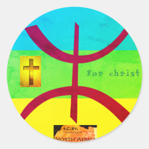Autocollant christien amazigh
