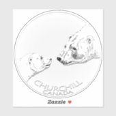 Autocollant Churchill Ours polaire de Churchill Au (Feuille)