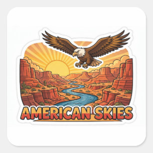 Autocollant Cieux Américains — Aigle à tête blanch