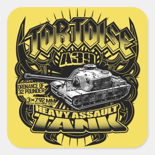 Autocollant circulaire A39 Tortoise classique (Devant)