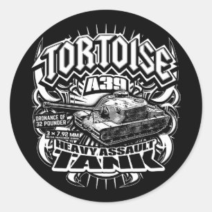 Autocollant circulaire A39 Tortoise classique
