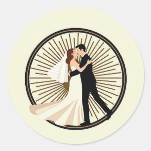 Autocollant circulaire Amour éternel