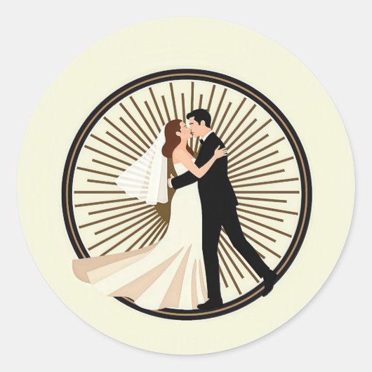 Autocollant circulaire Amour éternel (Devant)