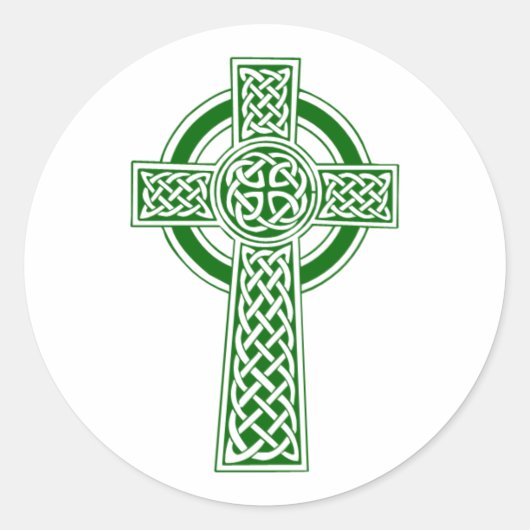 Autocollant circulaire Croix celtique (Devant)
