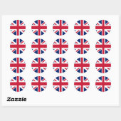 Autocollant circulaire Union Jack (Feuille)