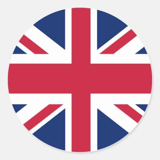 Autocollant circulaire Union Jack (Devant)