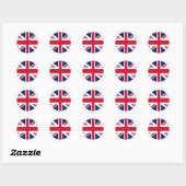 Autocollant circulaire Union Jack avec bordure bla (Feuille)