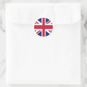 Autocollant circulaire Union Jack avec bordure bla (Sac)