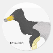Autocollant circulaire Velociraptor
