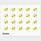 Autocollant citron aquarelle (Feuille)