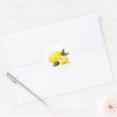Autocollant citron aquarelle (Enveloppe)