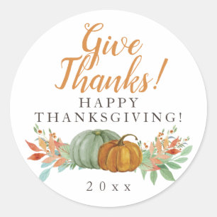 autocollant citrouille Bon thanksgiving