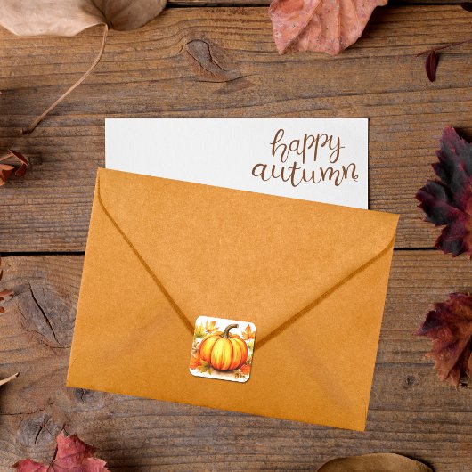 Autocollant Citrouille d'Automne - Sceau d'Automne