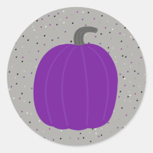 Autocollant Citrouille violet