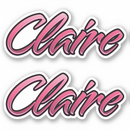 Autocollant Claire rose pâle (Devant)