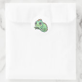 Autocollant Classique Caméléon Vert Bébé Mignon (Sac)