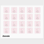 Autocollant classique de baby shower de landau (Feuille)