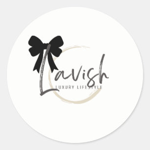 Autocollant Classique Rond à Nœud Signature Lavish