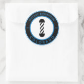 autocollant classique rond personnalisable (Sac)