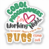 Autocollant Cobol Bugs sort la nuit (Recto)