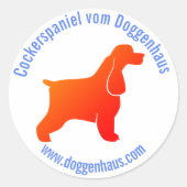 Autocollant Cocker spaniel (Devant)