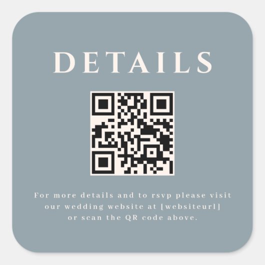 Autocollant Code QR de Mariage (Devant)