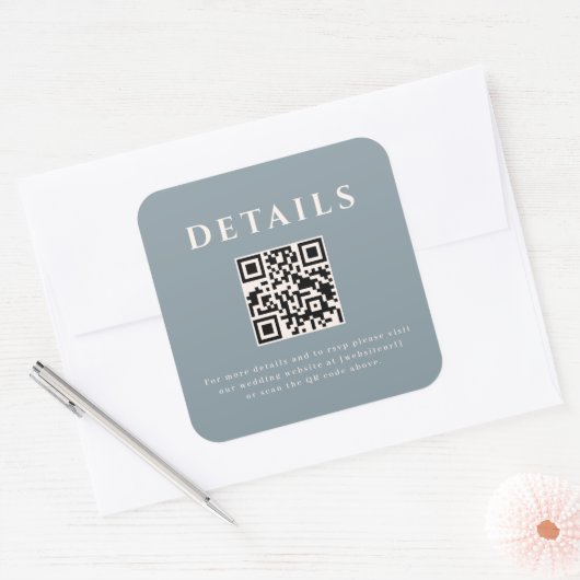 Autocollant Code QR de Mariage (Enveloppe)
