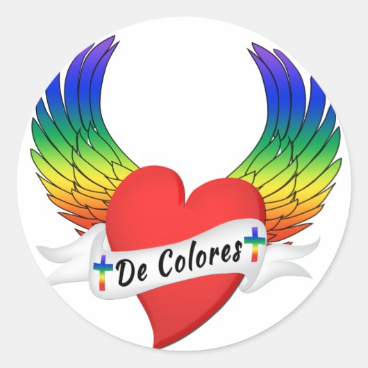 Autocollant Coeur ailé DeColores Palanca (Devant)