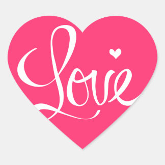 Autocollant Cœur Amour Rose