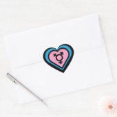 Autocollant Cœur de la Fierté Trans (Enveloppe)