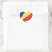 Autocollant Cœur des Seychelles, Drapeau des Seych (Sac)