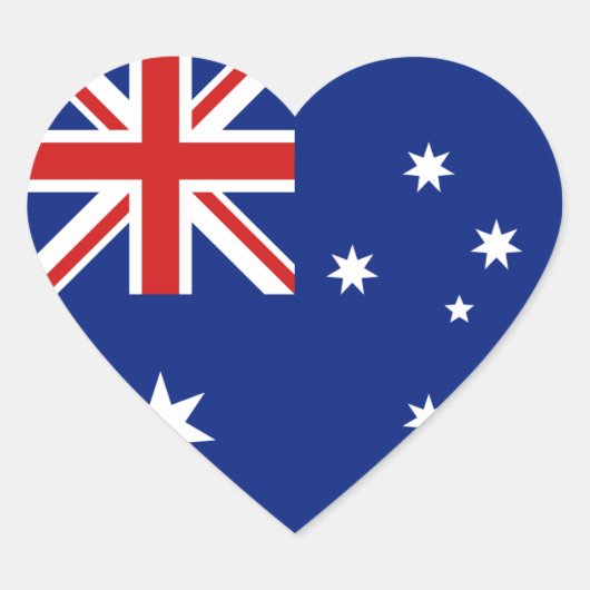 Autocollant Coeur du drapeau australien (Devant)