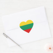 Autocollant Coeur du drapeau lituanien (Enveloppe)