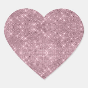 Autocollant Cœur Étincelant Rose DAZZLE