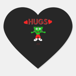 Autocollant coeur FrankenCheese Hugs
